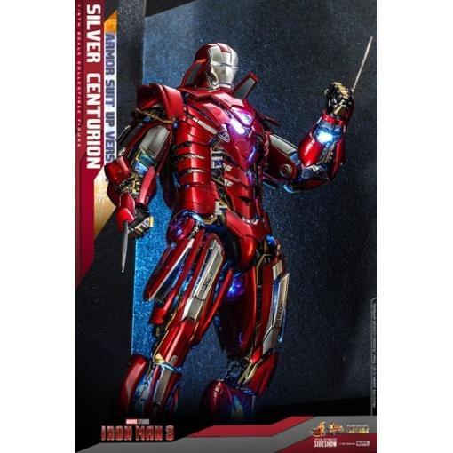 Iron Man 3 Figura Movie Masterpiece 1/6 Silver Centurion (Armor Suit Up Version) 32 cm