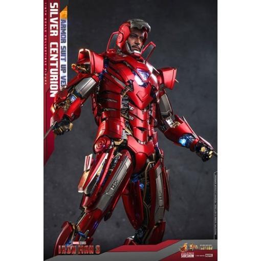 Iron Man 3 Figura Movie Masterpiece 1/6 Silver Centurion (Armor Suit Up Version) 32 cm