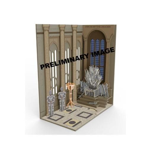 La Casa del Dragón Maqueta Book Nook Tiny Adventures Iron Throne 23 cm