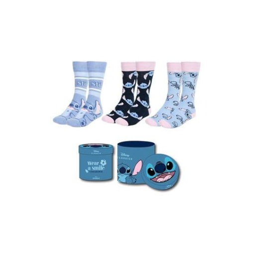 Lilo & Stitch Pack de 3 Pares de calcetines 36-43