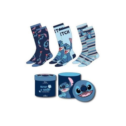 Lilo & Stitch Pack de 3 Pares de calcetines Crazy Stitch 36-43