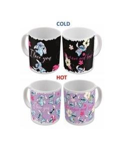 Lilo & Stitch Taza sensitiva al calor Stitch & Angel 325 ml