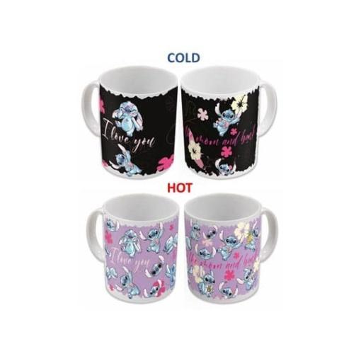 Lilo & Stitch Taza sensitiva al calor Stitch & Angel 325 ml