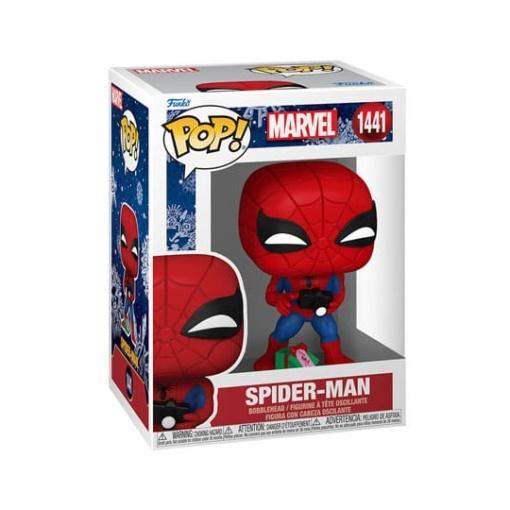 Marvel POP! Vinyl Figura Holiday Spiderman w/Open gift 9 cm