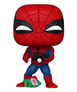 Marvel POP! Vinyl Figura Holiday Spiderman w/Open gift 9 cm