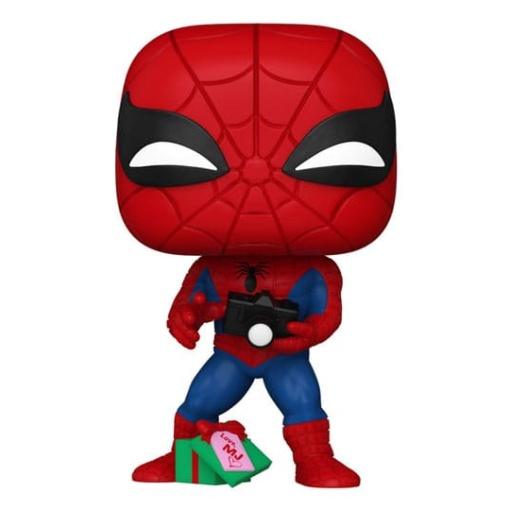 Marvel POP! Vinyl Figura Holiday Spiderman w/Open gift 9 cm