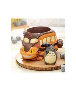 Mi vecino Totoro Diorama / Bote de almacenamiento Catbus & Totoro