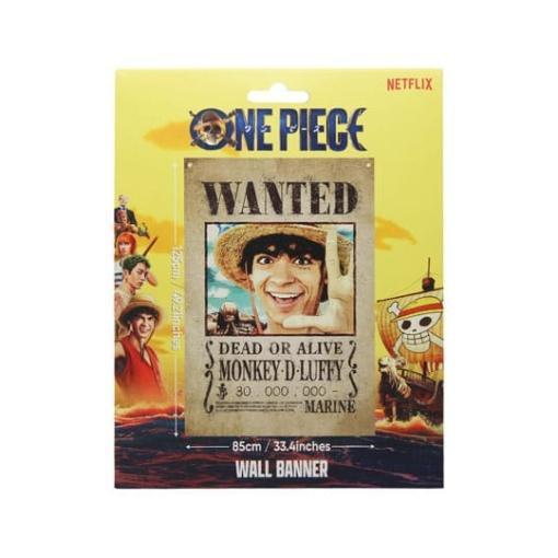 One Piece Bandera Luffy Wanted 120 x 85 cm