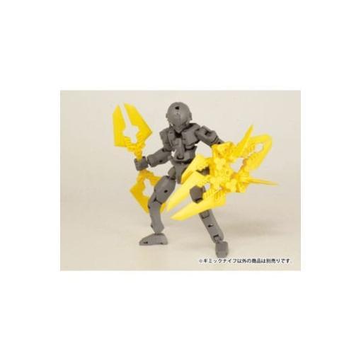 Original Character Plastic Model Kit Pop Series08: Gimic knife3 Yellow 4 cm