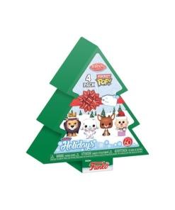 Rudolph Holiday 2024 Pack de 4 Llaveros Pocket POP! Vinyl Tree Holiday Box 4 cm