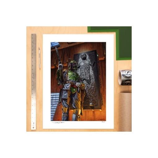 Star Wars Litografia Boba Fett: The Bounty 46 x 61 cm - sin marco