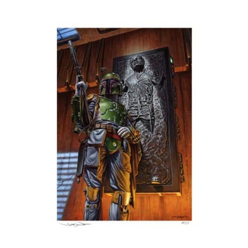 Star Wars Litografia Boba Fett: The Bounty 46 x 61 cm - sin marco