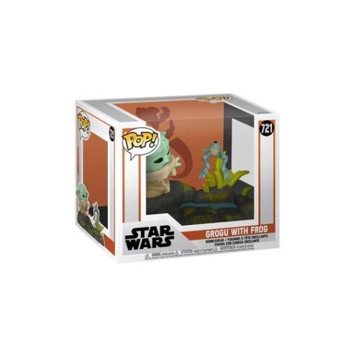 Star Wars POP! Deluxe Vinyl Figura Din Grogu w/Frog 9 cm