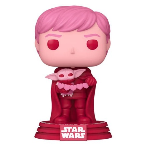 Star Wars Valentines POP! Star Wars Vinyl Figura Luke & Grogu 9 cm