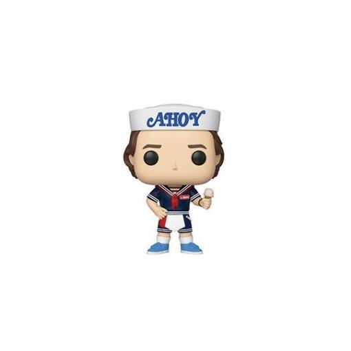 Stranger Things POP! TV Vinyl Figura Steve with Hat and Ice Cream 9 cm - Embalaje dañado