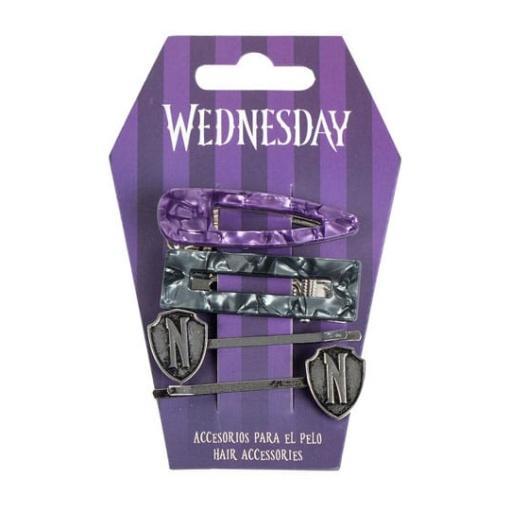 Wednesday Pack de 4 Accesorios para el pelo Pruple & Black