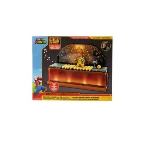 World of Nintendo Super Mario Escenario de Juego Bowser Battle Deluxe