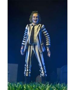 Beetlejuice 1988 Figura Beetlejuice Black and White Striped Suit 18 cm