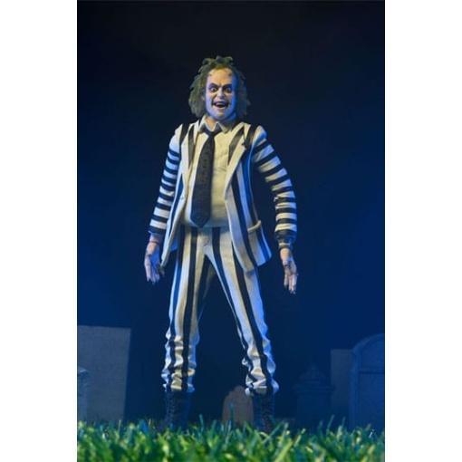 Beetlejuice 1988 Figura Beetlejuice Black and White Striped Suit 18 cm