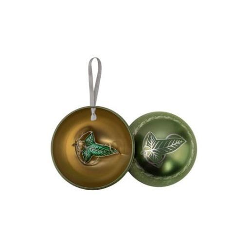 El Señor de los Anillos Bola de Navidad con Broche Lorien Leaf