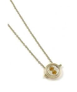 Harry Potter Collar con Colgante Spinning Time Turner (bañado en oro)