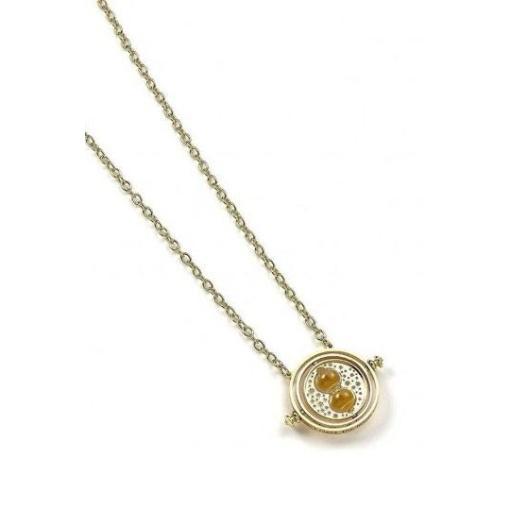 Harry Potter Collar con Colgante Spinning Time Turner (bañado en oro)