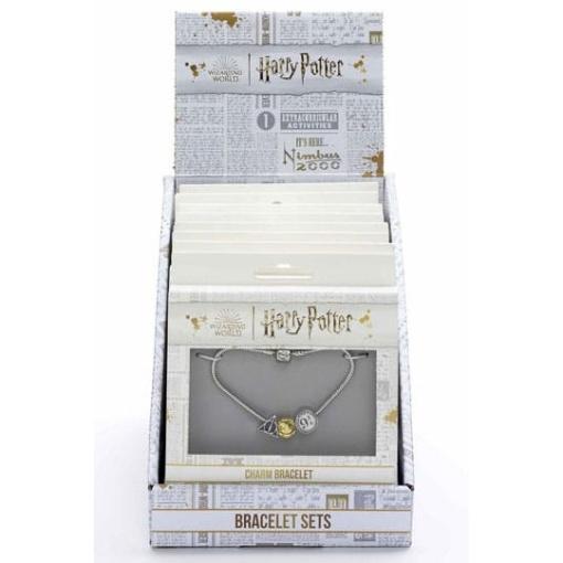 Harry Potter: Deathly Hallows with Golden Snitch and Platform 9 3-4 Charm Bracelets Display (30)