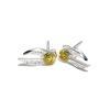 Harry Potter Pendientes Golden Snitch (bañado en plata)