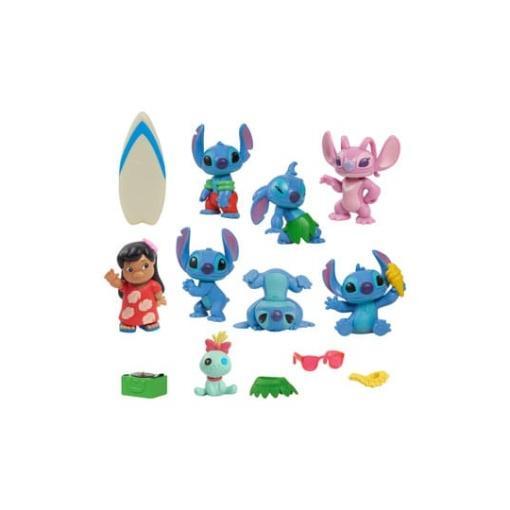 Lilo & Stitch Pack de 8 Minifiguras Stitch Deluxe Figure Set 7 cm