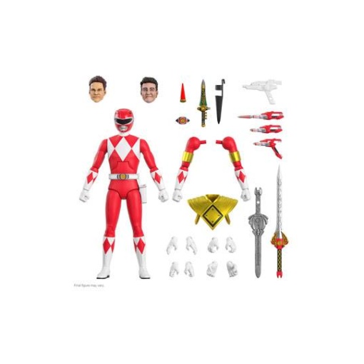 Mighty Morphin Power Rangers Galácticos Figura Ultimates Red Ranger 18 cm