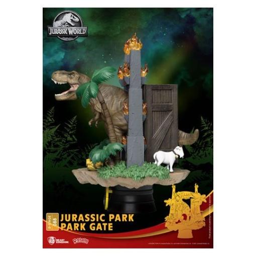 Parque Jurásico Diorama PVC D-Stage Park Gate 15 cm