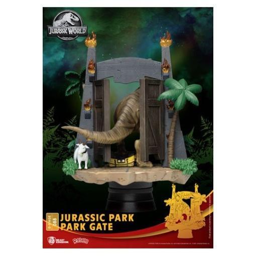 Parque Jurásico Diorama PVC D-Stage Park Gate 15 cm