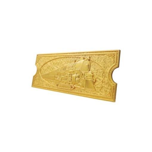 Polar Express Réplica Train Ticket 24k Gold Plated Limited Edition