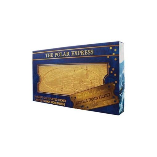 Polar Express Réplica Train Ticket 24k Gold Plated Limited Edition