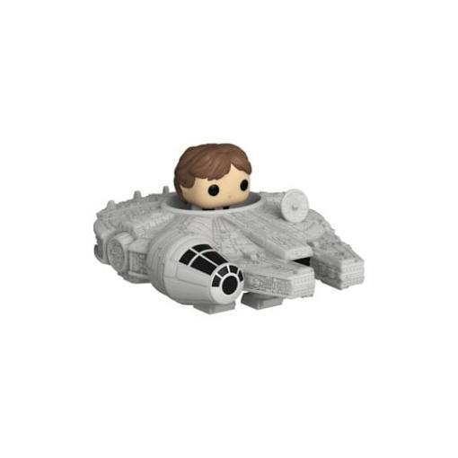 Star Wars Bitty POP! Rides Vinyl Figura Display Han Solo w/Millenium Falcon 2