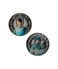 Stranger Things Moneda Eleven & Hopper 4 cm