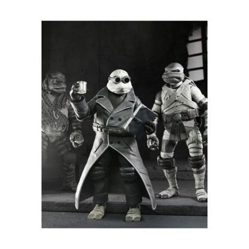 Universal Monsters x Teenage Mutant Ninja Turtles pack de 4 Figuras Turtles Black & White 18 cm