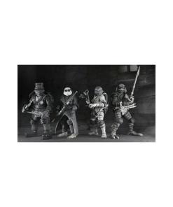 Universal Monsters x Teenage Mutant Ninja Turtles pack de 4 Figuras Turtles Black & White 18 cm