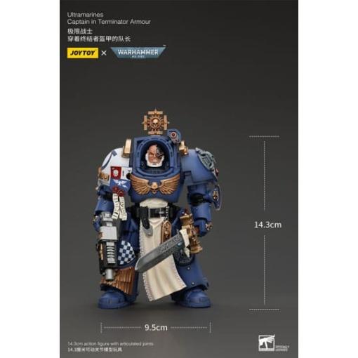 Warhammer 40k Figura 1/18 Ultramarines Captain In Terminator Armour 14 cm