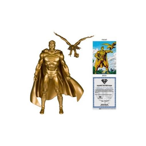 DC Multiverse Figura Superman (Centennial Park Tribute Statue) Gold Label 18 cm