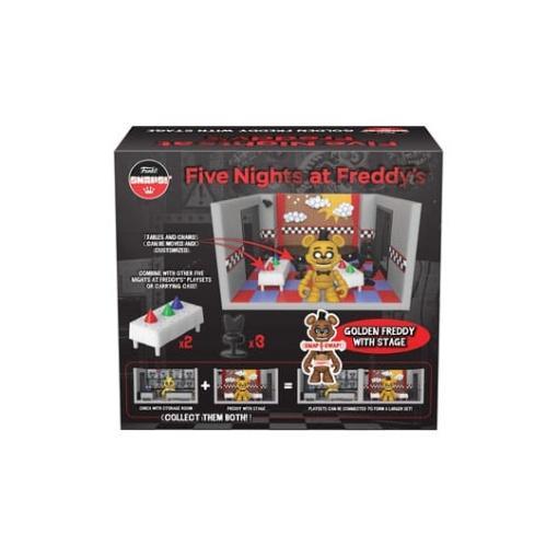 Five Nights at Freddy's Playset con Figura Snap Stage w/Freddy (GD) 9 cm