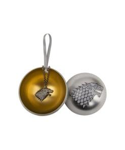 Game of Thrones Bola de Navidad con collar Stark