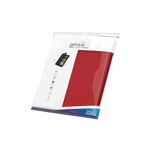 Ultimate Guard Zipfolio 480 - 24-Pocket XenoSkin (Quadrow) - Rojo