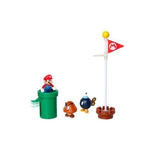 World of Nintendo Super Mario Diorama Set Acorn Plains