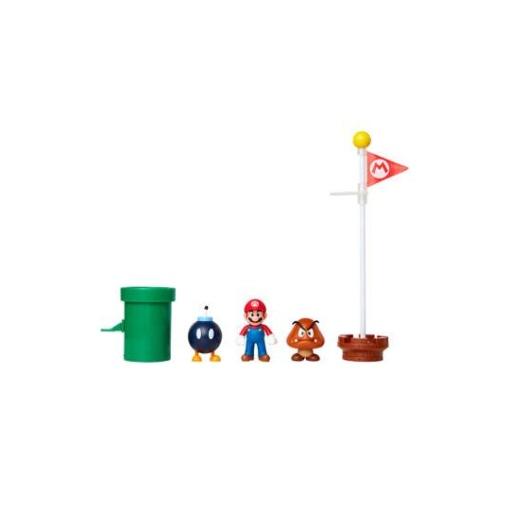 World of Nintendo Super Mario Diorama Set Acorn Plains