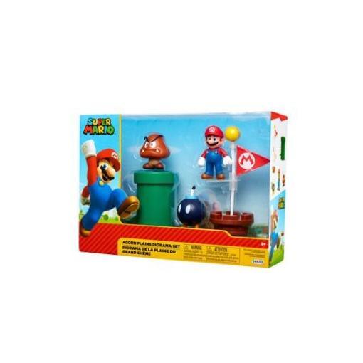 World of Nintendo Super Mario Diorama Set Acorn Plains