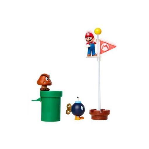 World of Nintendo Super Mario Diorama Set Acorn Plains