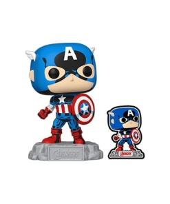 Avengers: Beyond Earth's Mightiest POP! Vinyl Figura Captain America with Pin 9 cm