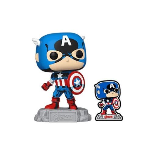 Avengers: Beyond Earth's Mightiest POP! Vinyl Figura Captain America with Pin 9 cm