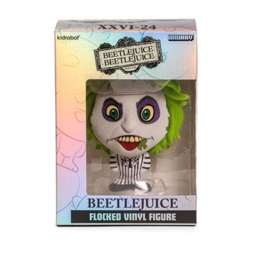 Beetlejuice Beetlejuice Figura Vinyl hunny Flocked Beetlejuice Striped Suit 10 cm